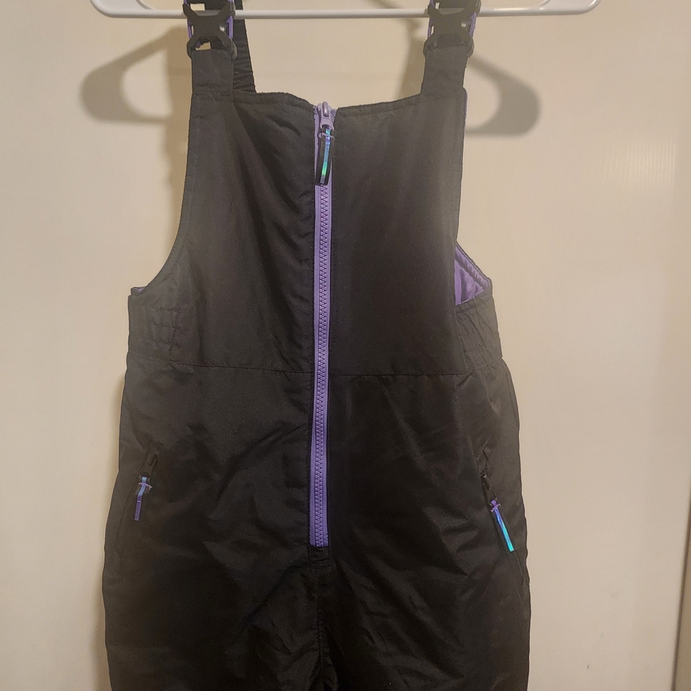 Black and Purple Snow Bib